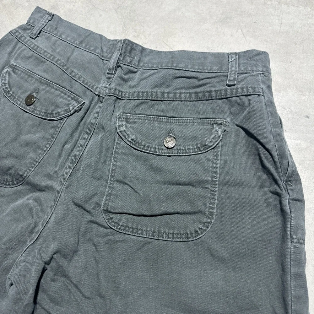 1990s Wrangler Jean Shorts Vintage Green Mom Shorts Size 16 Cotton USA Made